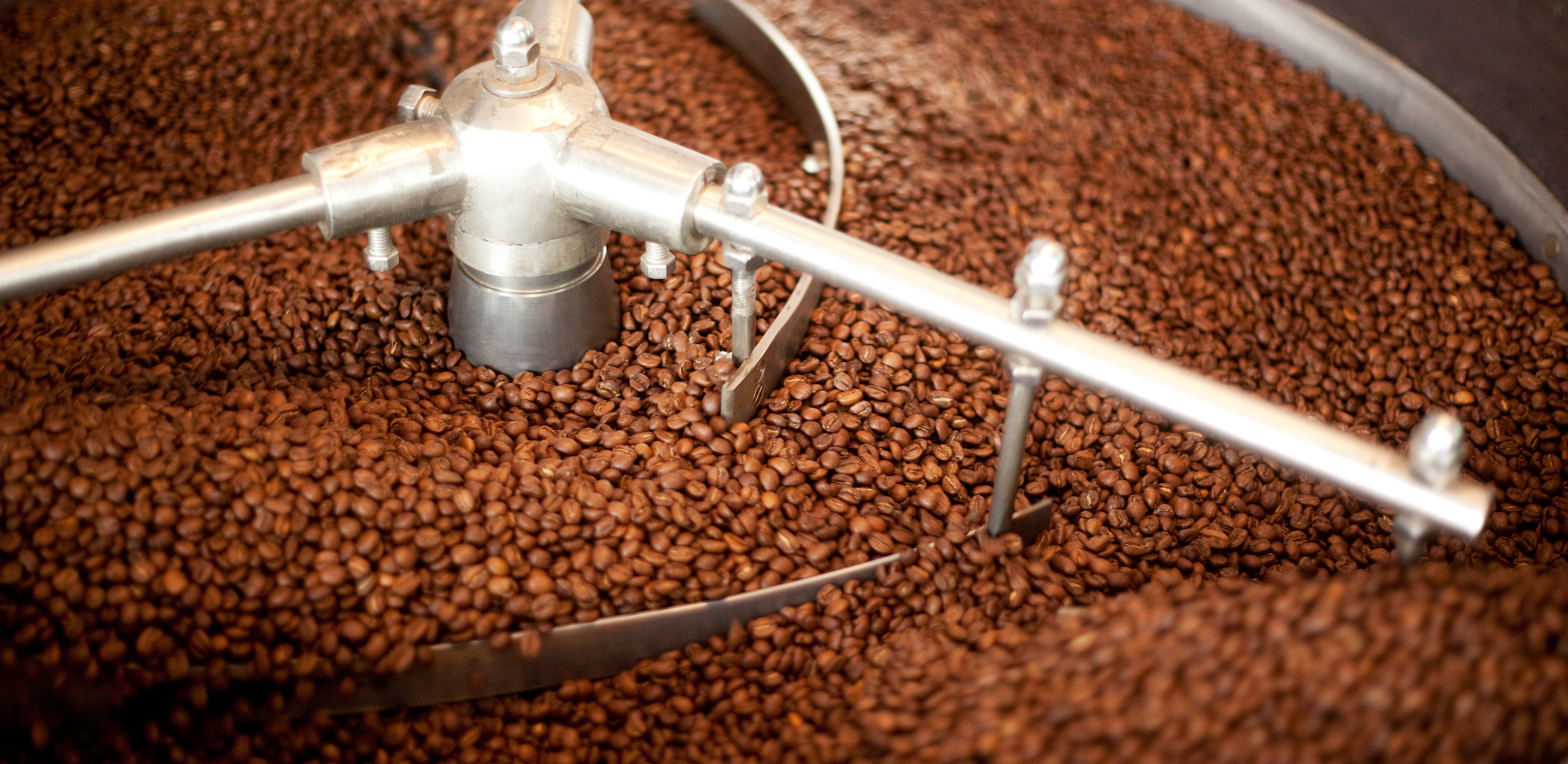 Cornish Coffee Beans in the Roaster