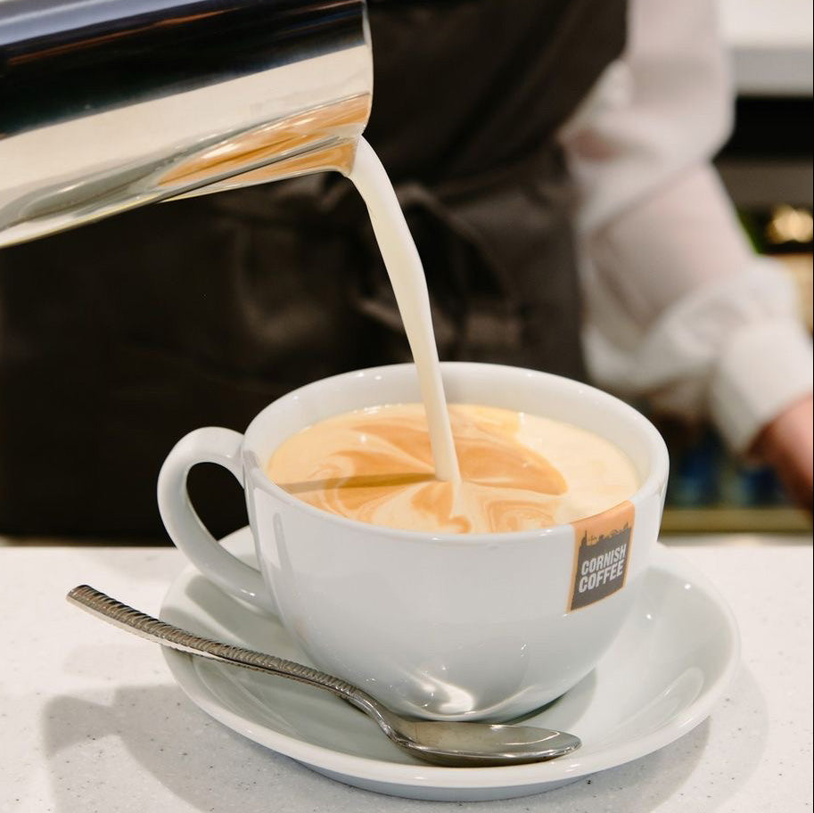 Cornish Coffee Latte Being Made