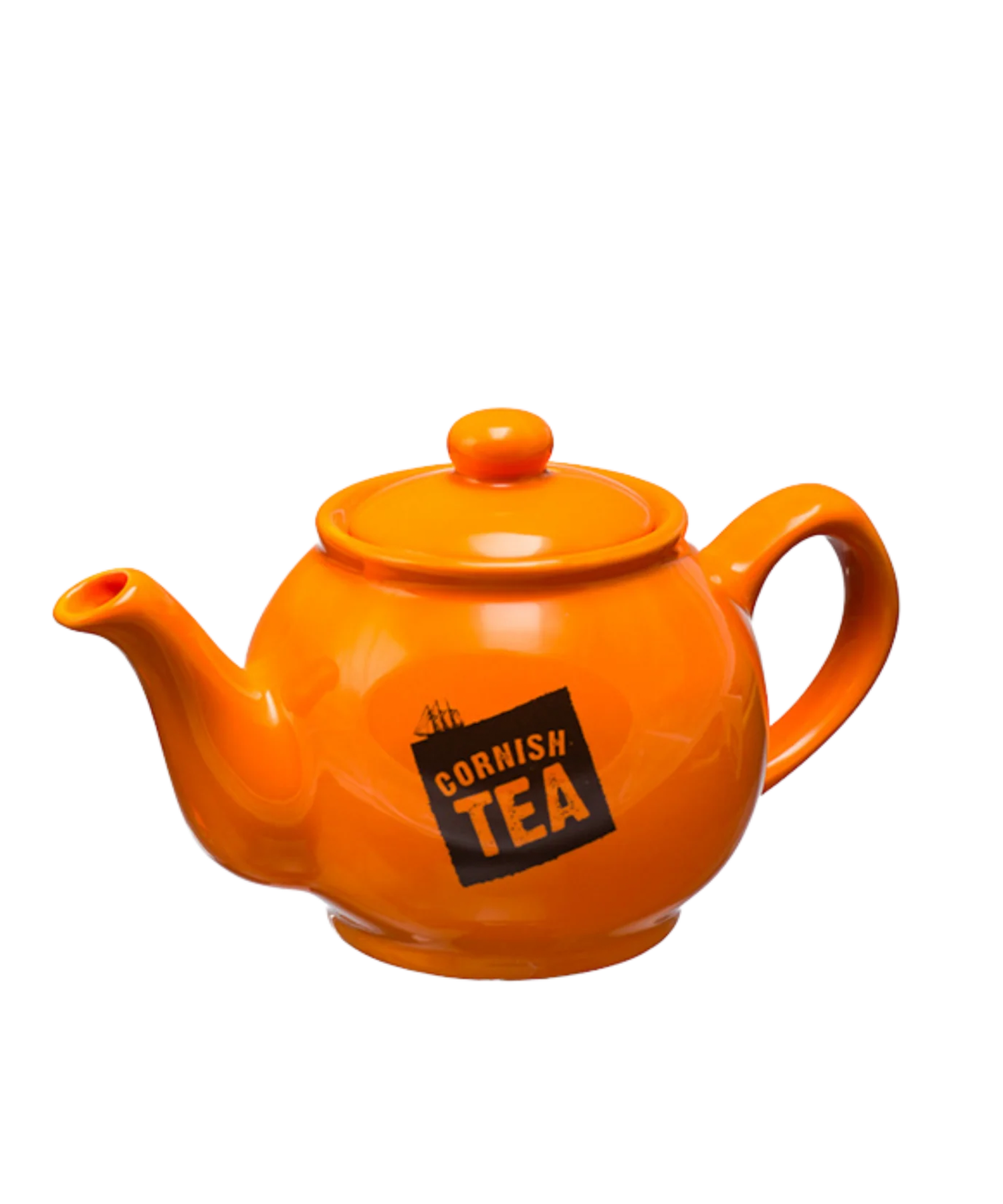 Orange Cornish Tea & Coffee Tea Pot